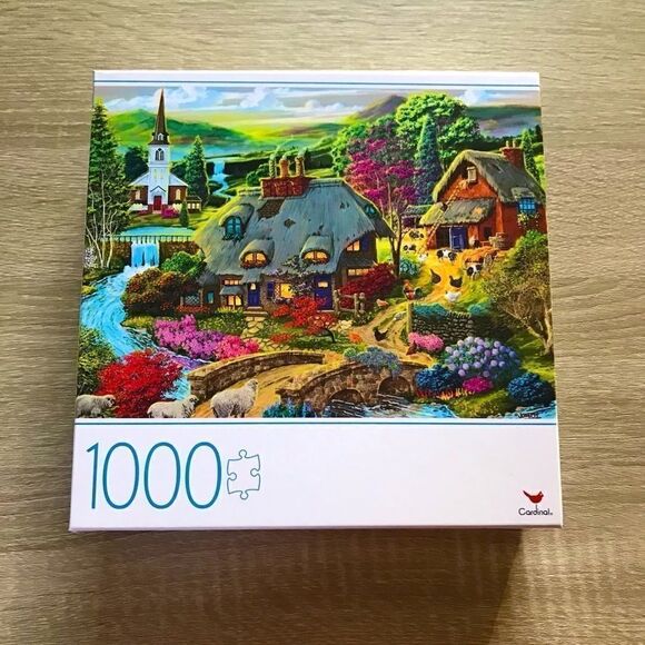 CARDINAL “Country Cottage” 1000 Piece Puzzle - Picture 1 of 2